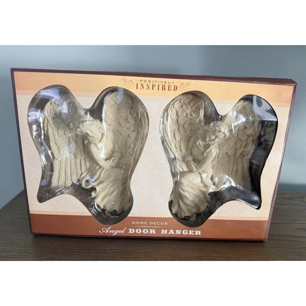 Positively Inspired Angel Door Hanger Set 2 Guardian Angels NIB Home Decor